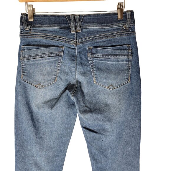 Democracy AB Technology Jeans Womens Stretch Tapered Skinny Leg Med Wash Sz 2 - Picture 4 of 9